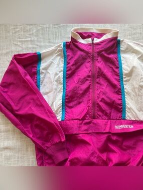 Vtg 90's Neon Anorak Windbreaker